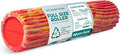 Oceanfoam Tidal Roller - Red, Gold & Natural Marbled - Muscle Massage Foam Roller for Back Pain & Stretching - Firm and Ergonomic Wide Wave Textured - Yoga, Athletics, & Wellness - Full Size, 20" x 5"