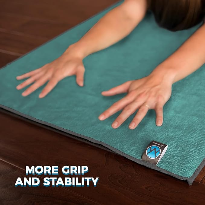 Youphoria Yoga Microfiber Non-Slip Towel - Hot Yoga Mat Towel for Enhanced Grip and Sweat Absorption