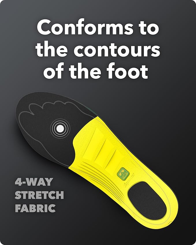 Spenco Insoles Polysorb Cross Trainer - Lightweight, Full-Foot Inserts with Heel-to-Toe Cushioning, Support, & Odor Control, All-Day Comfort & Stability - Ideal for Runners, Walkers, Athletes