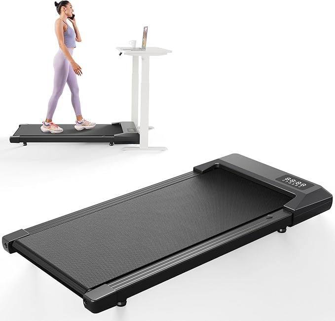 SupeRun Walking Pad, Under Desk Treadmill, 3 in 1 Portable Treadmill with Remote Control LED Display, 2.5 HP Quiet Walking Jogging Machine for Office Home Use, 300 Lbs Capacity