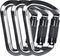 SEPEAK UIAA 30kN Climbing Carabiner Clips, Professional Heavy Duty Twist Locking Carabiners for Climbing,Mountaineering, Rappelling, Camping, Hiking, Swings, Large D Ring Hooks