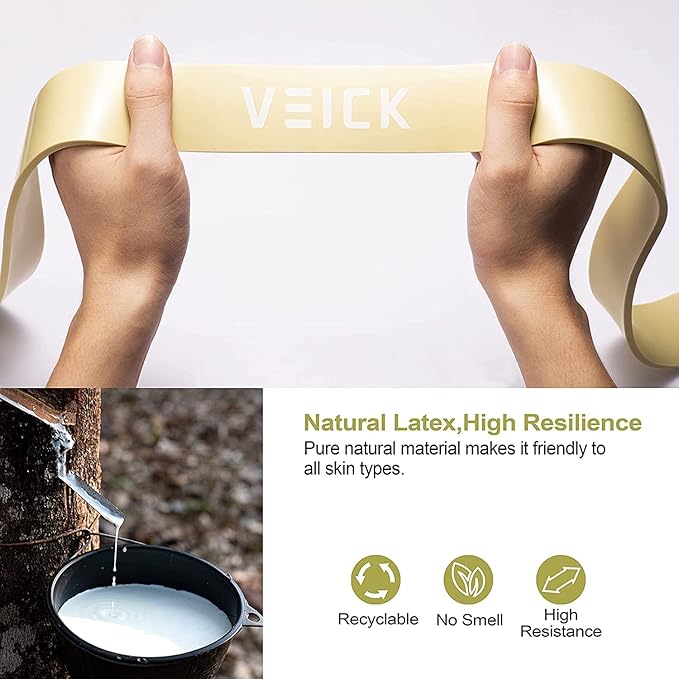 VEICK Resistance Bands for Working Out, Exercise Bands, Workout Bands, Pull Up Assistance Bands, Long Heavy Stretch Bands Set for Men and Women, Power Weight Gym at Home Fitness Equipment