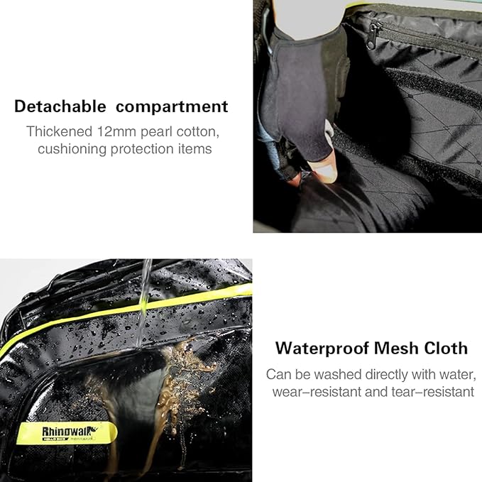 Rhinowalk Bike Bag Bike Trunk Bag Bike Pannier Bag,(for Bicycle Cargo Rack Saddle Bag Shoulder Bag Laptop Pannier Rack Bicycle Bag Professional Cycling Accessories)