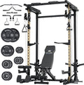 MAJOR FITNESS Drone3 Power Rack, Multi-Function Home Gym Squat Rack with Pull-Up Bar, Cable Crossover & J-Hooks, Heavy-Duty Steel Frame for Maximum Stability & Strength Training