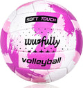 Wuzfully Volleyball Official Size 5,Soft Volleyballs for Backyard Beach Park Play Games Practice Volleyball for Beginner Teenager(Best Gift)