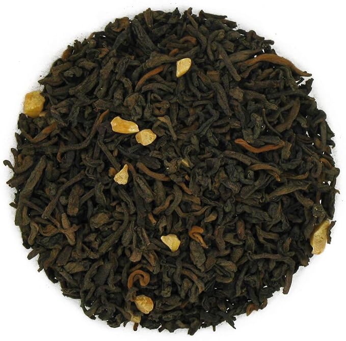 Scottish Caramel Toffee Pu-erh Tea Pouches - 4oz | Loose Leaf Black Tea Blend | Sweet Caramel and Toffee Aroma | Smooth Earthy Flavor | Brew Hot or Iced | Dessert-Inspired Tea Experience