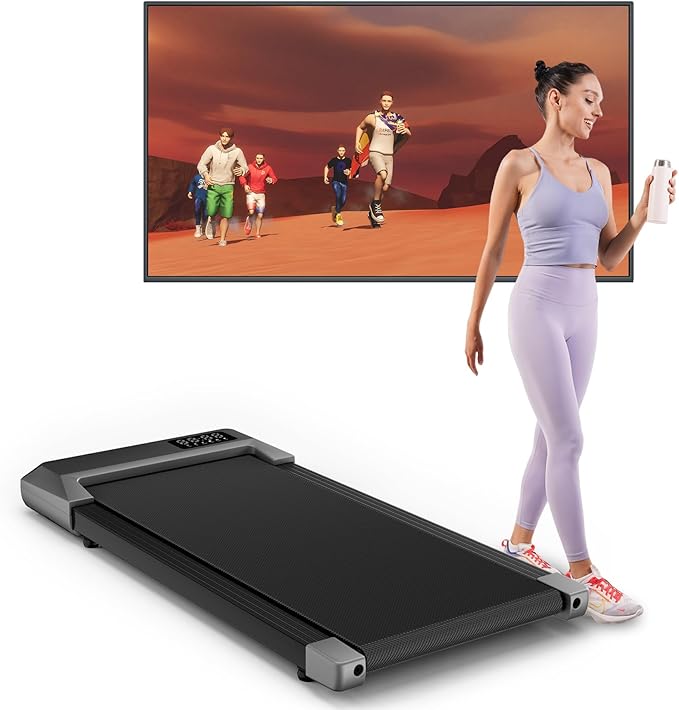 SupeRun Walking Pad, Under Desk Treadmill, 3 in 1 Portable Treadmill with Remote Control LED Display, 2.5 HP Quiet Walking Jogging Machine for Office Home Use, 300 Lbs Capacity