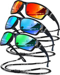 Polarized Sunglasses for Men Women Sports Goggles Lightweight Frame Cycling Running Fishing Driving UV400 Protection
