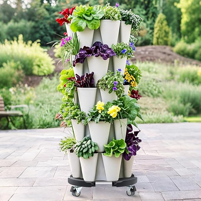 W B D WEIBIDA Plant Caddy with Locking Wheels Heavy Duty, Adjustable 12 to 18 Inch Plant Roller Base, Rolling Pot Stand for Large Planter and Pots, 440 Lbs Capacity Round Dolly for Indoor/Outdoor Use