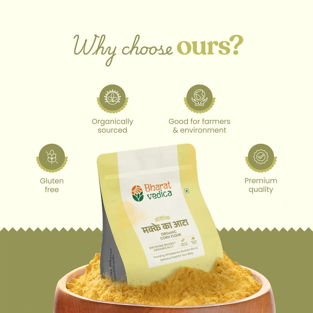 Bharat Vedica Organic Corn Flour - Organic Makki ka Atta