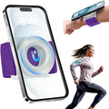 TOPGO Running Phone Holder for iPhone [360° Rotatable & Upgrade Anti-Drop] Magnetic Wrist Phone Holder, Magsafe Armband Compatible with iPhone 16 Pro and Android - Purple