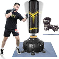 Freestanding Punching Bag with Boxing Gloves, Boxing Bag with Suction Cup Base for Adult Teens-Standing Kickboxing Bag for Home Office Gym