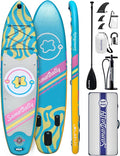 11'Stand Up Paddle Boards Surf Control with Premium SUP Board Accessories Backpack & Removable Fins, 34" Wide Inflatable Paddle Boards of All Skill Levels