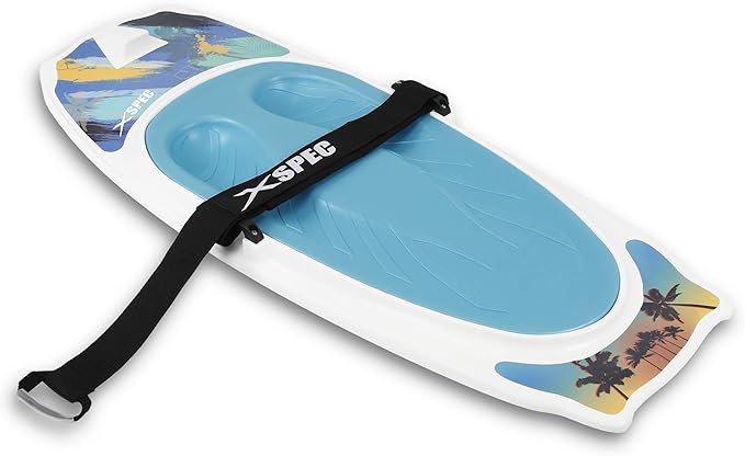 Xspec Kneeboard with Hook Strap for Knee Surfing Boating Waterboarding Kneeling with Padded Foam Surface for Kids, Teens & Adults