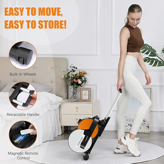 ANCHEER Under Desk Elliptical, Leg Exerciser While Sitting for Seniors with Remote Control, Display Monitor, Electric Seated Pedal Exerciser for Home, Ellipse Leg Exerciser as Seen on TV