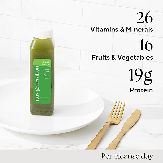 Raw Generation 7-Day Skinny Cleanse - Best Detox Juice Cleanse for Weight Management/Healthiest Way to Cleanse Your System/Jumpstart a Healthier Diet