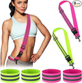 Saintrygo 6 Pcs Reflective Sash for Walking at Night Reflective Strap Arm Band High Visibility Belt Safety Ankle Strap for Visibility Vest Clothing Running Gear