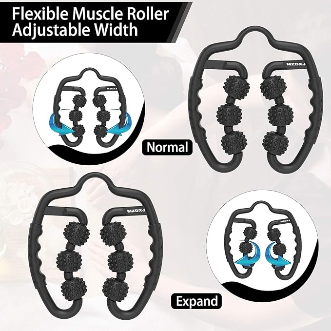 Cellulite Massage Tool Deep Fascia Massager & Dimpled Skin Remover for Legs - Anti-Cellulite Roller Tech with Lymphatic Drainage, Smooth Skin & Pain Relief for Thighs & Buttocks Sculpting