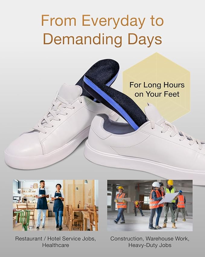 Premium Quality Gel Shoe Insoles from Japan, Shock Absorption, High Arch Support, Walking, Golf Insoles Men, Shoe Inserts Women, Shoe Insoles Women, Shoe Inserts Men, Unisex Sole Inserts, XL