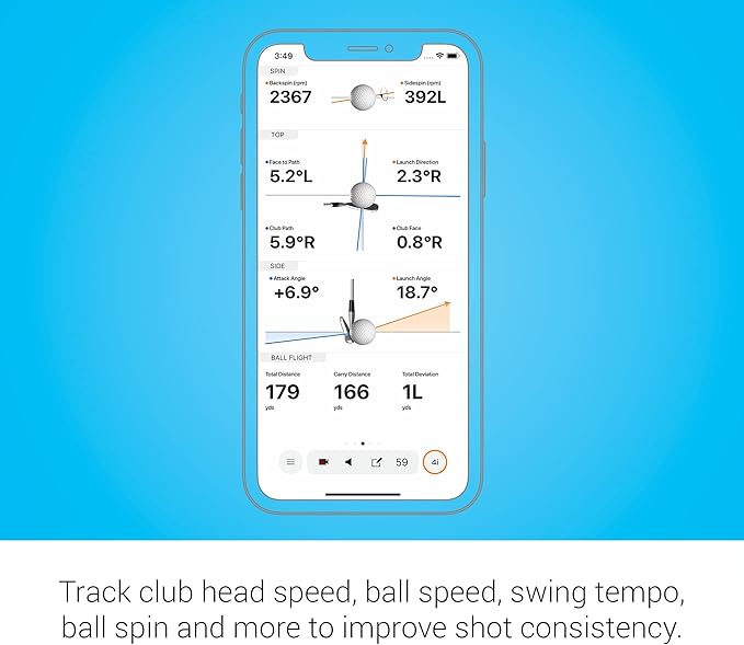Garmin 010-02356-00 Approach R10, Portable Golf Launch Monitor, Take Your Game Home, Indoors or to the Driving Range, Up 10 Hours Battery Life, Black, (14'x20'x10') (Renewed)