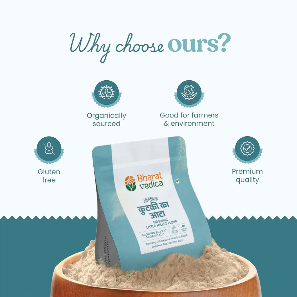 Bharat Vedica Organic Little Millet Flour - Organic kutki ka Atta
