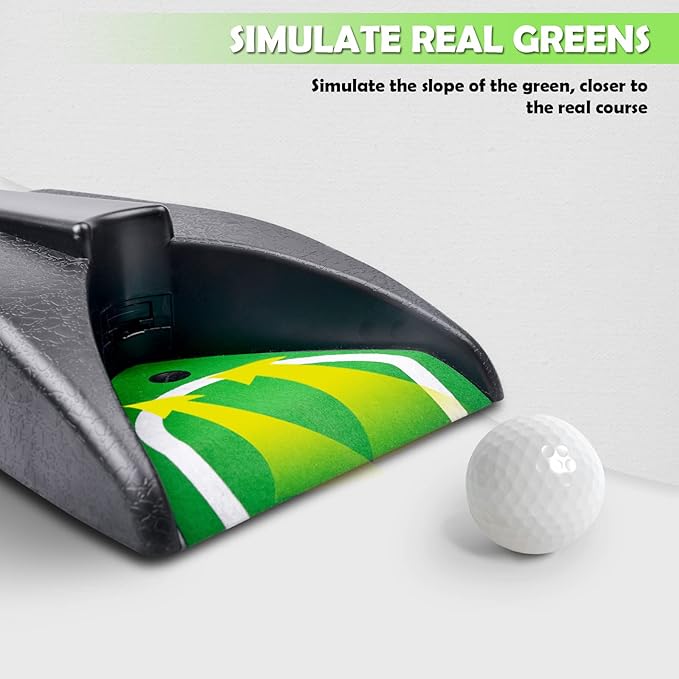 Golf Automatic Putting Cup, Golf Putting Practice Return Machine, Auto Putting Returner Golf Practice Putting Hole for Indoor Outdoor Yard Office