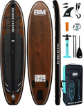 BM Paddle Board Inflatable Stand Up Paddle Board, SUP Paddleboard for Adult, Premium Accessories | Non-Slip EVA Deck & Foam Handles, Camera Mount, Double Action Pump, 85L Travel Backpack
