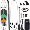 10' Inflatable Stand Up Paddle Board, Ultra-Light Wide Yoga Board for All Skill Levels with Premium SUP Paddleboard Accessories, 84L Waterproof Bag, Non-Slip Comfort Deck for Youth & Adults