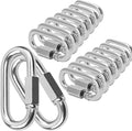 Quick Links, Chain Links Connector, 620lbs Capacity Heavy Duty Carabiner Clips, Galvanized Thread Quick Link Hardware for Safety Chain Swing Gym Hammock, Screw Lock Oval Locking Carabiner