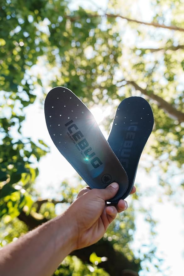Icebug Comfort Insoles with Dynamic Arch Support, Charcoal Medium Arch, M 13