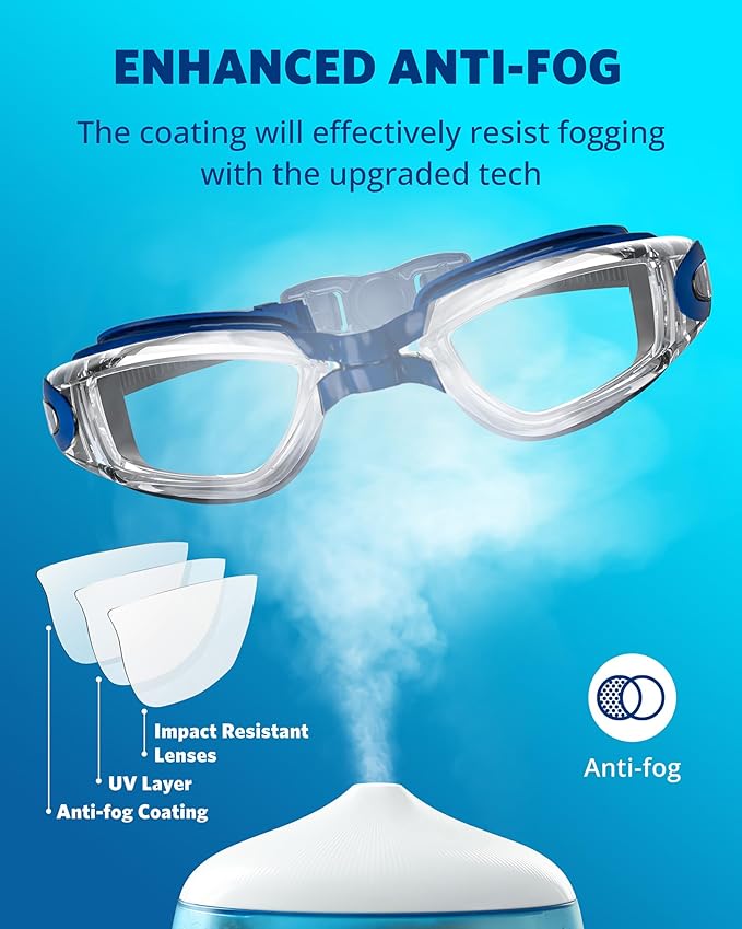 Aegend Swim Goggles, Swimming Goggles No Leaking Full Protection Adult Men Women Youth