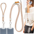 Pulpo 2-in-1 Cell Phone Wrist Strap and Lanyard Dusty Pink - Anti Theft Lanyard for Men & Women, Wrist Straps for Phones, Lanyards for Smartphones, Adjustable Cellphone Leash & Safety Strap Tether