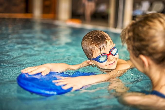 Junior Kickboard Buoy for Youth Children & Toddlers Swimming Aid & Exercise Training Board for Kids to Learn to Swim with Kick Boards in Pool BPA Free
