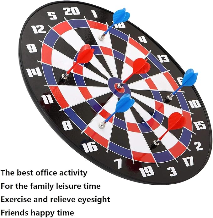 Magnetic Dart Board Game - Darts and Kids Dart Board Set,16 Inch Dart Board with 8 Strong Magnet Darts of 2 Colors,Best Kids Toy Gift Indoor Outdoor Games for Family and Friends