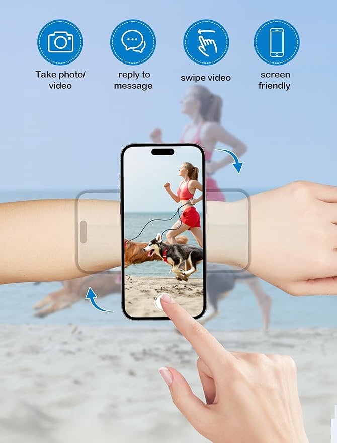 TOPGO Running Phone Holder for iPhone [360° Rotatable & Upgrade Anti-Drop] Magnetic Wrist Phone Holder, Magsafe Armband Compatible with iPhone 16 Pro and Android - Purple