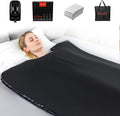 Low EMF Portable Infrared Sauna Blanket for Detox and Home Relaxation, Adjustable 1-60 Min Timer, 95-167℉ Temp Range, 6 ft x 2.95 ft, Durable PU Leather Cover