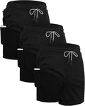 Sureio 3 Pcs Men's 2 in 1 Running Shorts 7 Inch Quick Dry Athletic Workout Shorts with Liner Phone Pockets Towel Loop