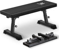 Flat Weight Bench - Heavy Duty Foldable Workout Bench for Home Gym, 1300lb Capacity Adjustable Strength Training Bench Press for Ab and Full Body Exercises, Sturdy and Easy to Fold