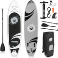 SereneLife Inflatable Stand Up Paddle Board with Premium SUP Accessories – Wide Stable Design with Non-Slip EVA Deck Pad for Adults and Youth of All Skill Levels