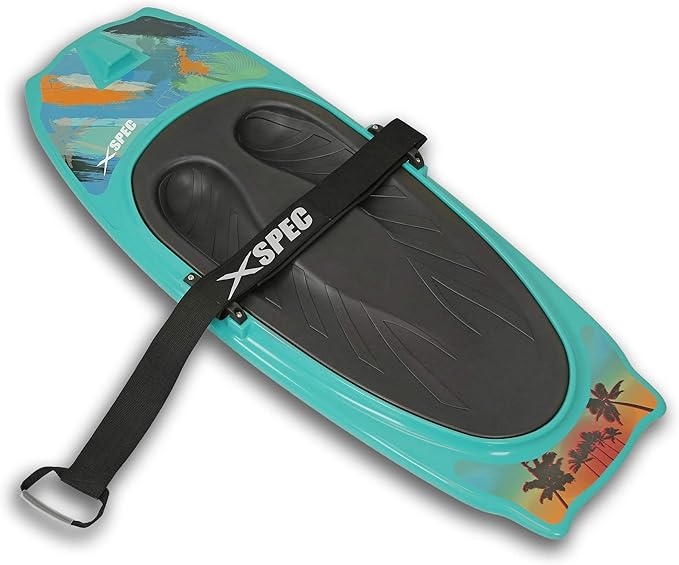 Xspec Kneeboard with Hook Strap for Knee Surfing Boating Waterboarding Kneeling with Padded Foam Surface for Kids, Teens & Adults