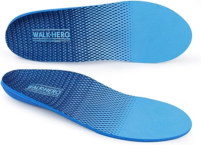 Plantar Fasciitis Feet Insoles Arch Supports Orthotics Inserts Relieve Flat Feet, High Arch (Mens 4-4 1/2 | Womens 6-6 1/2)