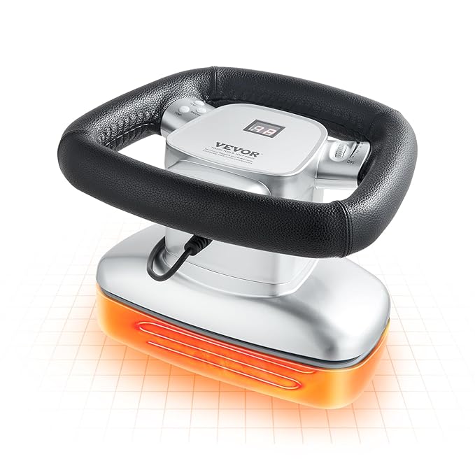 VEVOR Chiropractic Massager with Heat and Adjustable Vibration, Professional Orbital Handheld Therapeutic Body Massage Tool for Back, Neck, Shoulder Muscle Pain Relief