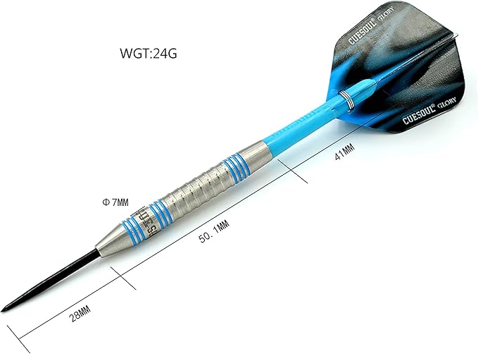 CUESOUL Professional Tungsten Steel Tip Dart Set 85% Tungsten 22g/24g/26g-Glory Series