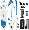 Inflatable Stand Up Paddle Board – Durable SUP for Adults & Youth,33" Wide Blow Up Paddle Board with Paddle, Pump, Backpack,Leash – All Around Stable for All Skill Levels, Carries up to 450 lbs