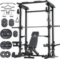 MAJOR FITNESS Drone3 Smith Machine, All-in-One Home Gym Power Rack with Cable Crossover, Pull-Up Bars, T-Bar & Squat Station, Heavy-Duty Full-Body Workout for Strength Training