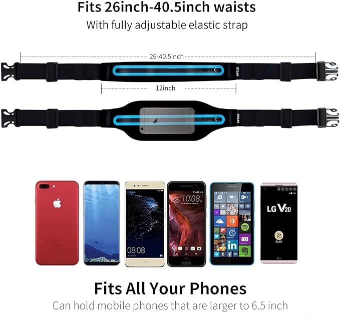 Running Belt Fanny Pack, Running Waist Pack for Women & Men USA Patented Hands-Free Reflective Runner Pouch Belt Fitness Workout Bag No-Bounce Adjustable Sport Travel Fanny Pack Cell