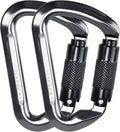 SEPEAK UIAA 30kN Climbing Carabiner Clips, Professional Heavy Duty Twist Locking Carabiners for Climbing,Mountaineering, Rappelling, Camping, Hiking, Swings, Large D Ring Hooks