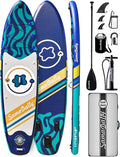 11'Stand Up Paddle Boards Surf Control with Premium SUP Board Accessories Backpack & Removable Fins, 34" Wide Inflatable Paddle Boards of All Skill Levels
