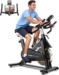 Exercise Bike, Wenoker Stationary Bike for Home, App Supported Indoor Bike with Silent Belt Drive, Heavy Flywheel, Multi-grips Handlebar and Upgraded Digital Display