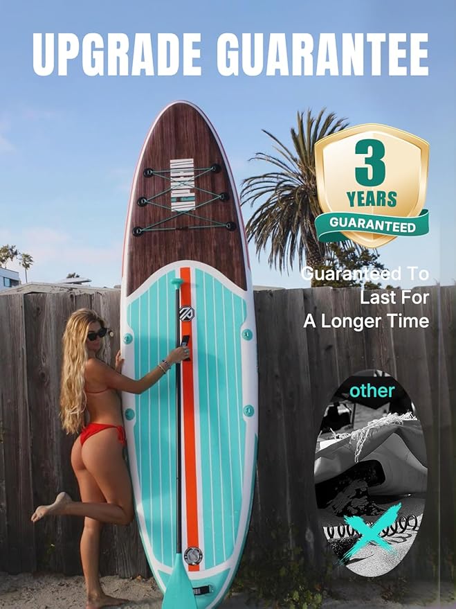 Niphean Inflatable Stand Up Paddle Board with SUP Accessories, Anti-Slip EVA Deck, 10’6’’ Inflatable Paddle Boards for Adults & Youth of All Skill Levels
